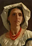 Anselm Feuerbach, Portrait of a Young Roman Woman with a Headscarf, possibly Nanna