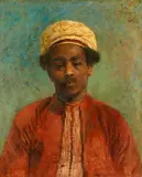 Konstantin Makovsky, Portrait of a Young North African Man, Oil on panel (parquetted)