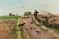 Hugo Mühlig, Late Summer Day, Oil on canvas (relined)