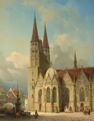 Michael Neher, St Martin's Church in Braunschweig, Oil on canvas
