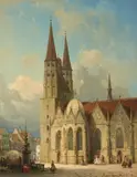 Michael Neher, St Martin's Church in Braunschweig, Oil on canvas