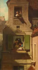 Carl Spitzweg, The Intercepted Love Letter, around 1850 1860, Oil on canvas