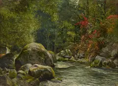 At Rauschermühle by Fritz von Wille, Oil on card, sold Oct 2024