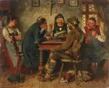 Hugo Kauffmann, The Reader, Oil on panel