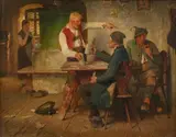 Hugo Kauffmann, Quarrel over a Card Game, Oil on panel