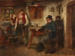 Hugo Kauffmann, Usurers, Oil on panel