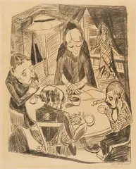 Der Hunger by Max Beckmann, 1919, Lithograph on imitation Japan paper. Approx. 62.4 x approx, offered Jun 2024