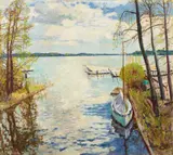 Philipp Franck, Blick auf den Jungfernsee, 1938, Oil on canvas