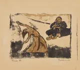 Max Pechstein, Tanz VI, 1910, Colour lithograph on smooth paper