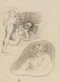 Balthus, Scène érotique - Étude de personnage