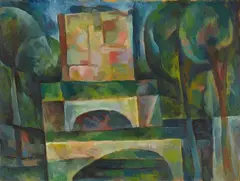 Curt Ehrhardt, Landschaft in Brandenburg, Oil on artist's board
