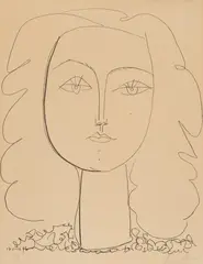 Françoise by Pablo Picasso, 1946, Lithograph on wove paper with watermark "ARCHES", sold Jun 2024