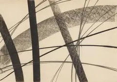 Norbert Kricke, 53/005, 1953, Graphite and charcoal on paper