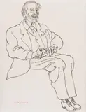Konrad Klapheck, Untitled (Portrait L. Fritz Gruber)