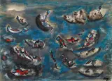 Henri Michaux, Untitled, Around 1982, Oil on canvas on wood