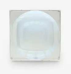 Untitled by Adolf Luther, 1974, Mirror object: semi-transparent mirror in front of a mirror on wood. In Plexiglass box, sold Jun 2024