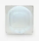 Untitled by Adolf Luther, 1974, Mirror object: semi-transparent mirror in front of a mirror on wood. In Plexiglass box, sold Jun 2024