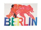 James Rosenquist, Fahne für Berlin, 1989, Colour screenprint on polyester fabric. Approx