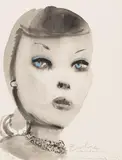 Marlene Dumas, Barbie (with pearl necklace), 1997, Lithograph in colours, on wove paper, the full sheet,