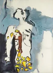 Volker Tannert, Somatische Gefangenschaft, 1981, Synthetic resin and acrylic on muslin