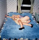 Bettina Rheims, Madonna Blue in Shiny Blue Underpants, New York (from the series: Pourquoi m'as-tu abandonnée?)