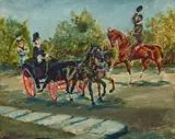 Henri de Toulouse-Lautrec, Nice. Sur la Promenade des Anglais, 1880, Oil on card