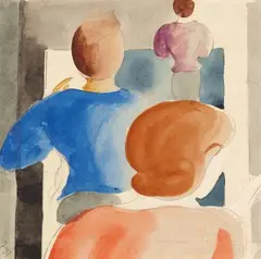 Oskar Schlemmer, Drei Frauen von rückwärts, Circa 1932, Watercolour and pencil on ivory-coloured China paper