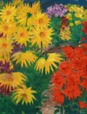 Emil Nolde, Dahlien, 1948, Oil on canvas