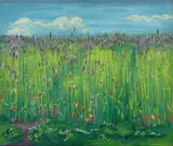 Max Pechstein, Blühendes Kornfeld, 1928, Oil on canvas