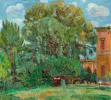 Hans Purrmann, Garten der Villa Romana, 1941, Oil on canvas