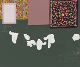Cosima von Bonin, Can Cry at Will, 2007, Cotton, silk, felt and fleece on canvas