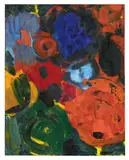 Ernst Wilhelm Nay, Dominant Rot, 1962, Oil on canvas