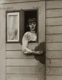 August Sander, Girl in Fairground Caravan, 1926-32, Gelatin silver print on Agfa paper, printed 1962 by Gunther Sander
