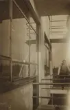 Bauhaus photography, Untitled (Marcel Breuer on his balcony, Prellerhaus, Bauhaus Dessau), c. 1927, Vintage gelatin silver print