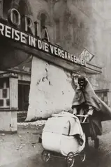 Wolf Strache, "Reise in die Vergangenheit", Kurfürstendamm, Berlin, 1943, Ferrotyped gelatin silver print on Agfa paper, printed later (copy print)