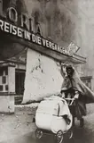 Wolf Strache, "Reise in die Vergangenheit", Kurfürstendamm, Berlin, 1943, Ferrotyped gelatin silver print on Agfa paper, printed later (copy print)