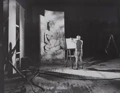 André Villers, Picasso, Nice, 1955, Gelatin silver print, printed later