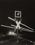 Ludwig Windstosser, Bahnübergang, 1951, Vintage ferrotyped gelatin silver print on Leonar paper