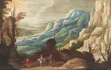 Joos de Momper, Montainous Landscape with Travelleres in the Foreground