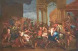 copy after Peter Paul Rubens, The Rape of the Sabine Women, Oil on panel