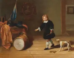 attributed to Jan Olis, The Little Officer, Oil on panel