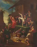 Giovanni Michele Graneri, Travellers, Oil on canvas (relined)