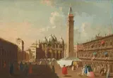 Venetian School around 1800, St Mark's Square in Venice, Oil on canvas