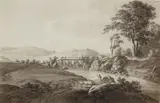 Adrian Zingg, Landscape near Dohna, Pen and brush in grey