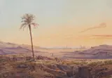 Friedrich Otto Georgi, Heliopolis at Sunset, Watercolour