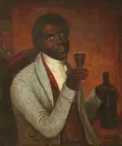 Portrait of Ira Aldridge as Mungo in "The Padlock" by English or North-American School around 1830-40, Oil on canvas (relined), sold May 2024