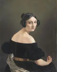 Eliseo Sala, Portrait of a Lady from Lombardy, Oil on panel