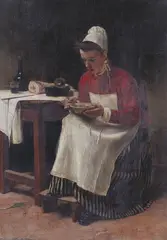 François Bonvin, Maidservant at her Midday Meal, Oil on canvas