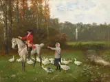 Hubert Salentin, The Horseman and the Goose Girl