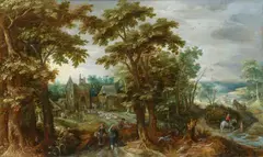 Sebastiaan Vrancx, Return from the Market, Oil on panel